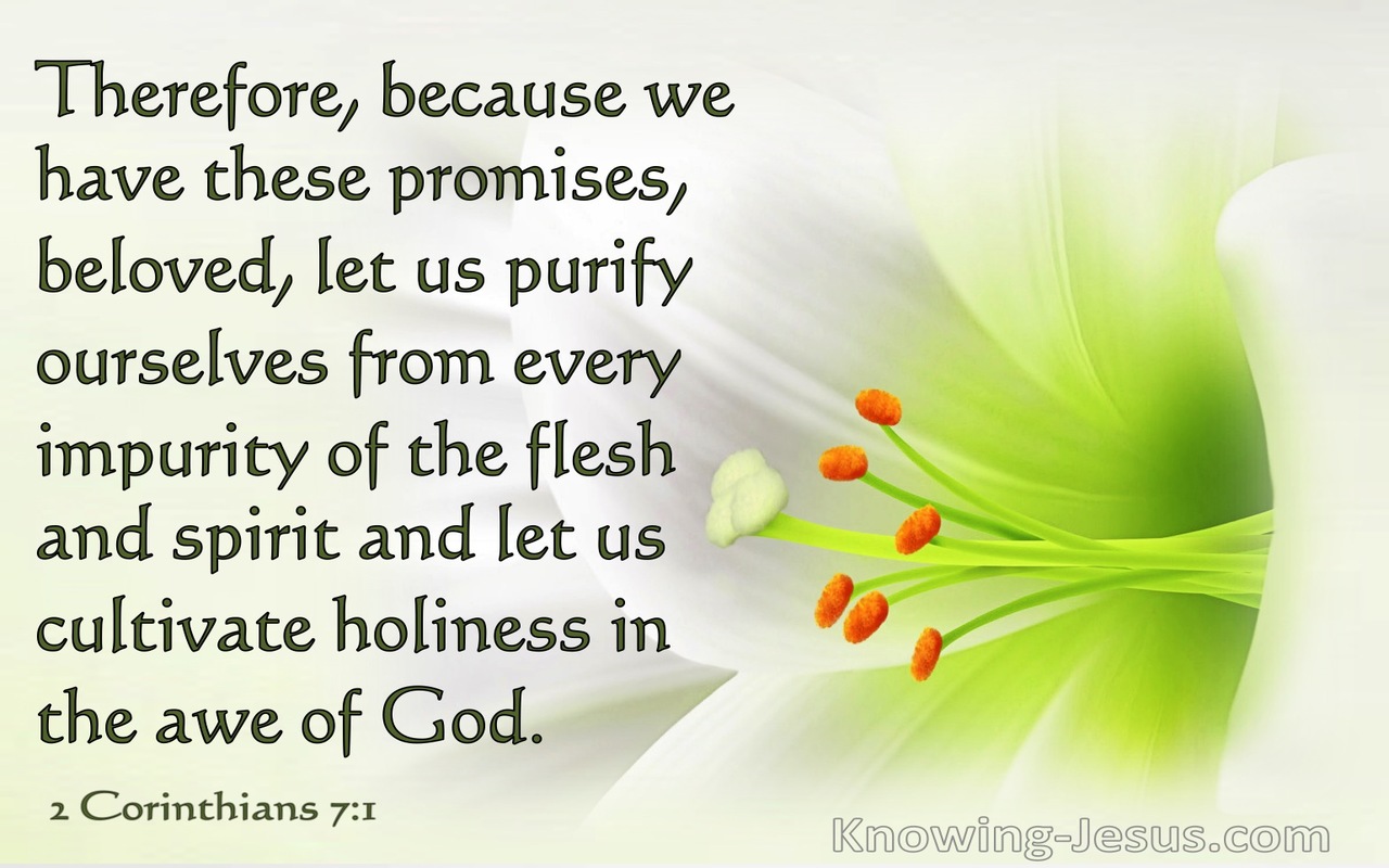 2 Corinthians 7:1 Let Us Purify Ourselves (green)